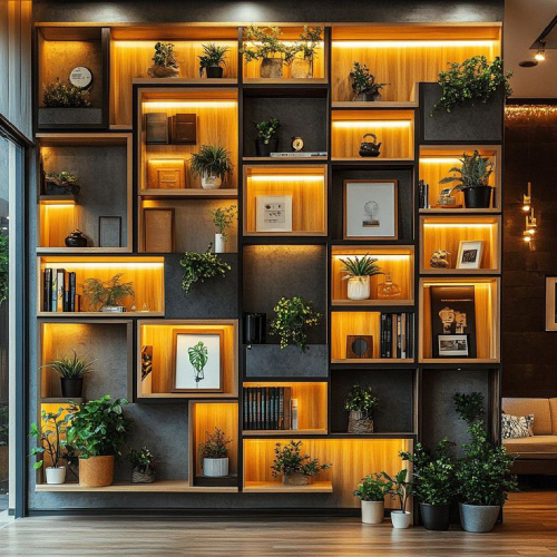 Decoração de interior de uma sala